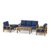 Anderson Teak Outdoor Set Navy Anderson Teak SouthBay 6pc Outdoor Patio Deep Seating Set