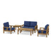 Anderson Teak Outdoor Set Navy Anderson Teak SouthBay Deep Seating 5-Piece Conversation