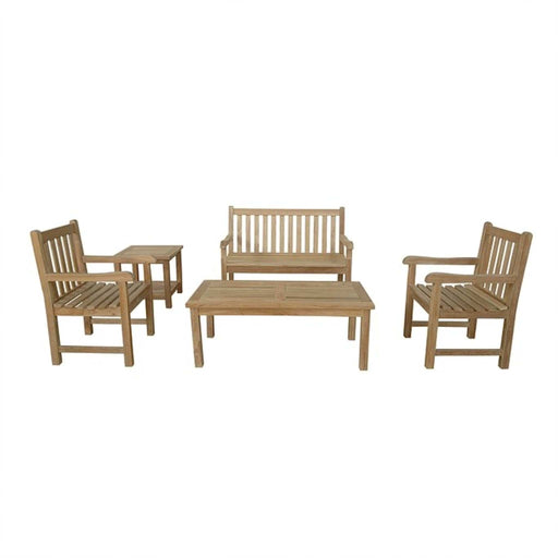 Anderson Teak Outdoor Set None Anderson Teak 5pc Outdoor Patio Conversation Set