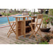 Anderson Teak Outdoor Set None Anderson Teak Altavista Folding Bar Table and Folding Bar Chair Set