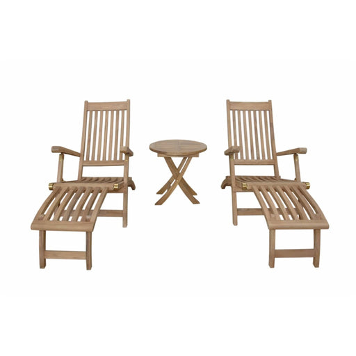 Anderson Teak Outdoor Set None Anderson Teak Tropicana 3pc Outdoor Patio Wood Steamer Set