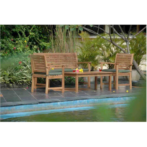 Anderson Teak Outdoor Set None Anderson Teak Victoria 4pc Outdoor Patio Conversation Set