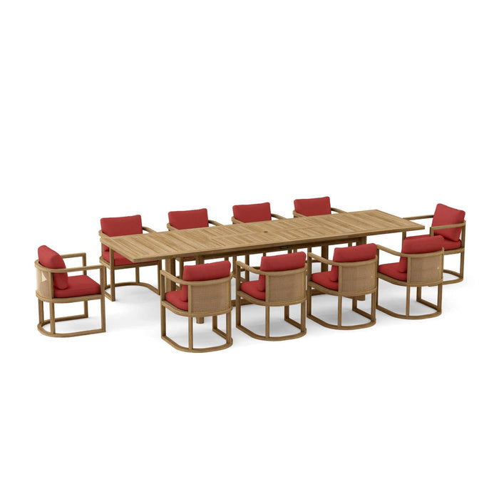 Anderson Teak Outdoor Set Pomegranate Anderson Teak Junus Dining Table and Dining Armchair Outdoor Set