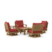 Anderson Teak Outdoor Set Pomegranate Anderson Teak Riviera 4pc Armchair and Square Coffee Table Set