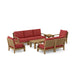 Anderson Teak Outdoor Set Pomegranate Anderson Teak Riviera 5pc Modular Seat, Armchair, Side Table and Coffee Table Set