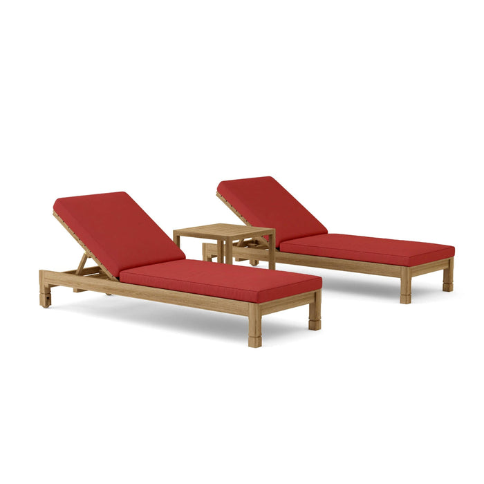 Anderson Teak Outdoor Set Pomegranate Anderson Teak SouthBay Outdoor Wood Sun Lounger Set