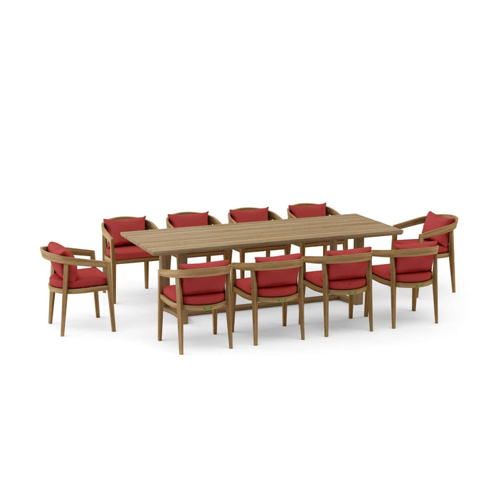 Anderson Teak Outdoor Set Pomegranate Anderson Teak Toscana Dining Table and Dining Chair Outdoor Set