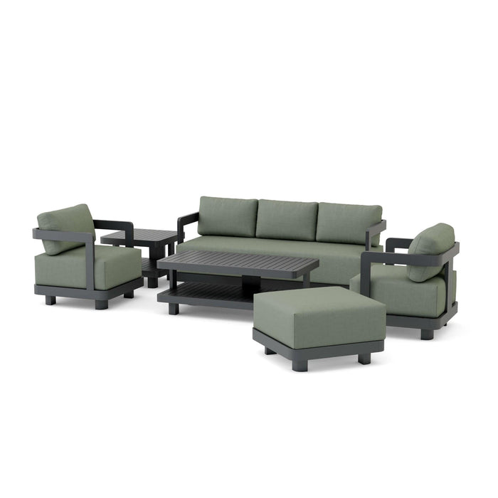 Anderson Teak Outdoor Set Sage Anderson Teak Granada 6pc Deep Seating Aluminum Lounger Set