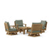 Anderson Teak Outdoor Set Sage Anderson Teak Riviera 4pc Armchair and Square Coffee Table Set