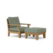 Anderson Teak Outdoor Set Sage Anderson Teak Riviera Deep Seating Armchair and Ottoman Set