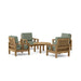 Anderson Teak Outdoor Set Sage Anderson Teak SouthBay 4pc Armchair and Round Coffee Table Set