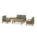 Anderson Teak Outdoor Set Sage Anderson Teak SouthBay Deep Seating 5-Piece Conversation