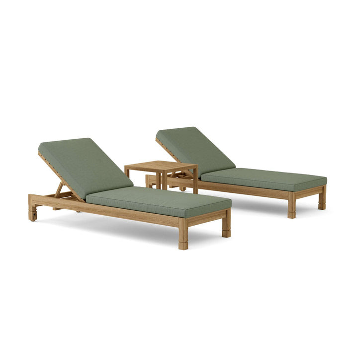 Anderson Teak Outdoor Set Sage Anderson Teak SouthBay Outdoor Wood Sun Lounger Set