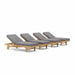 Anderson Teak Outdoor Set Slate Anderson Teak 4 pcs Capri Sun Lounger Outdoor Set