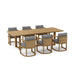 Anderson Teak Outdoor Set Slate Anderson Teak Junus Dining Armchair and Dining Table Outdoor Set