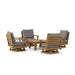 Anderson Teak Outdoor Set Slate Anderson Teak Riviera 4pc Armchair and Square Coffee Table Set