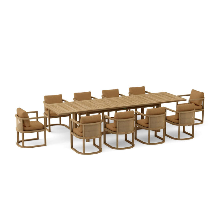 Anderson Teak Outdoor Set Teak Anderson Teak Junus Dining Table and Dining Armchair Outdoor Set