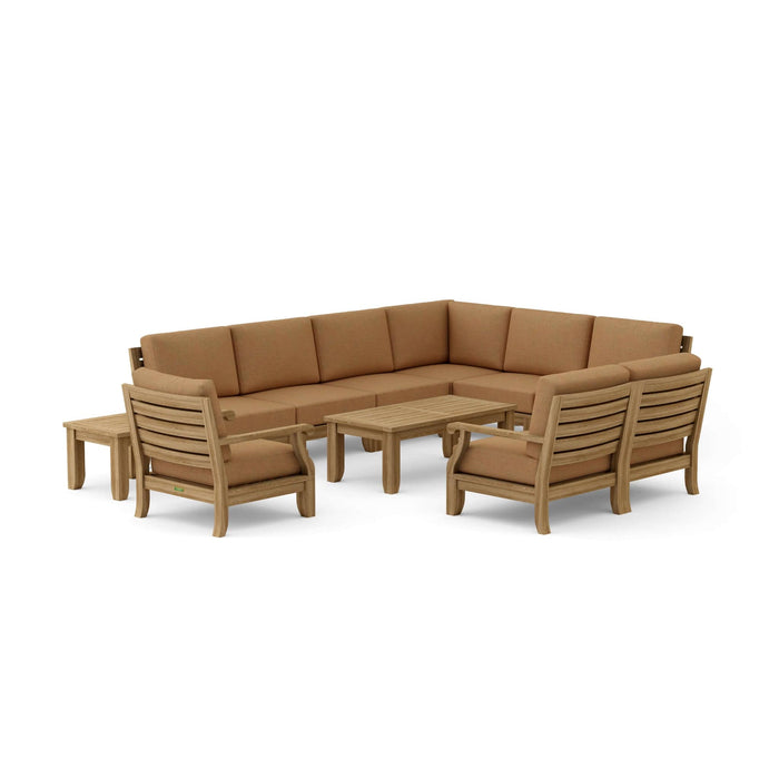 Anderson Teak Outdoor Set Teak Anderson Teak Riviera 11pc Deep Seating Modular Outdoor Patio Set