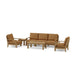 Anderson Teak Outdoor Set Teak Anderson Teak Riviera 3pc Modular Seat, 2 Armchair, Side Table and Coffee Table Set