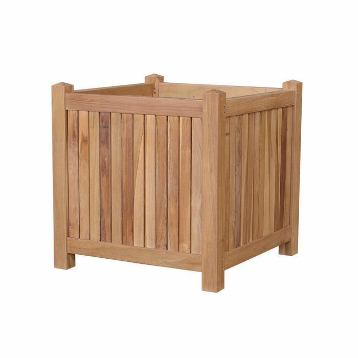 Anderson Teak Planter Anderson Teak 22″ Honey Golden Brown Planter Square Box