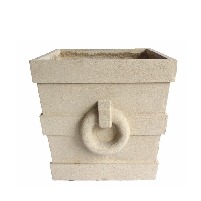 Anderson Teak Planter Anderson Teak Aztec Antique Finish White Square Planter