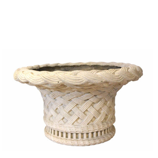 Anderson Teak Planter Anderson Teak Victoria White Antique Finish Round Planter