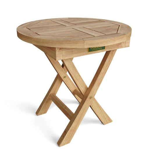 Anderson Teak Side Table Anderson Teak Bahama 20″ Mini Side Round Wood Folding Table