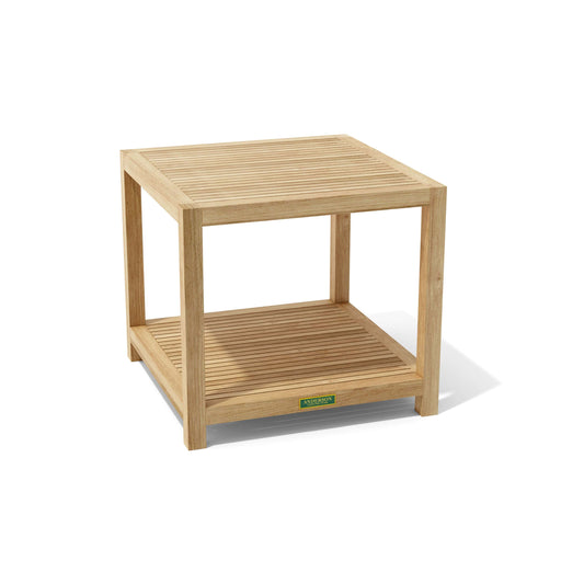 Anderson Teak Side Table Anderson Teak Glenmore Outdoor Wood Side Table with Shelf