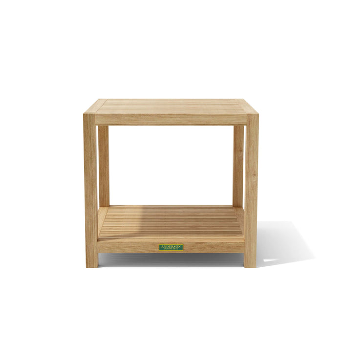 Anderson Teak Side Table Anderson Teak Glenmore Outdoor Wood Side Table with Shelf