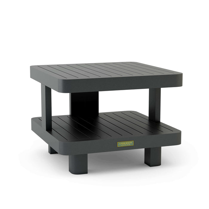 Anderson Teak Side Table Anderson Teak Granada Dark Grey Aluminum Side Table