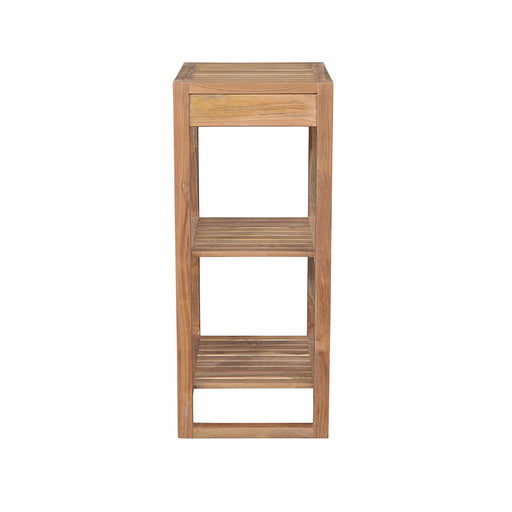 Anderson Teak Side Table Anderson Teak Outdoor Wood Towel Table with 2-Shelf