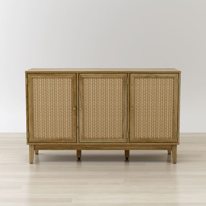 Anderson Teak Sideboards Anderson Teak Bodrum 50″ Natural Beige Wide Sideboard