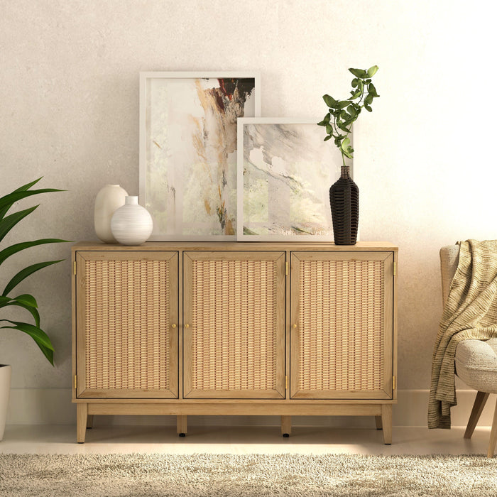 Anderson Teak Sideboards Anderson Teak Bodrum 50″ Natural Beige Wide Sideboard