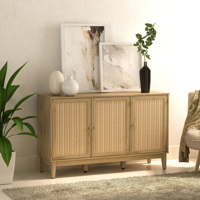 Anderson Teak Sideboards Anderson Teak Bodrum 50″ Natural Beige Wide Sideboard