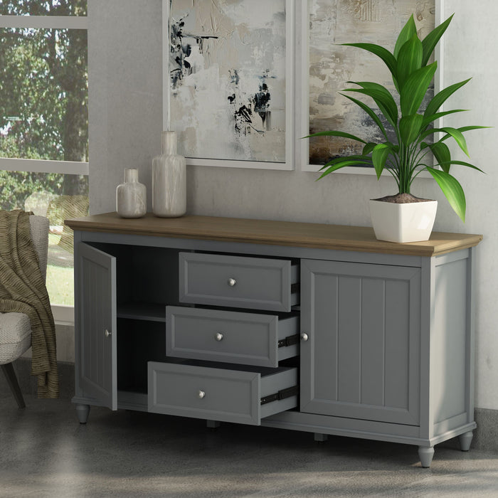 Anderson Teak Sideboards Anderson Teak Chenon Grey Paint Wash Wood Sideboard