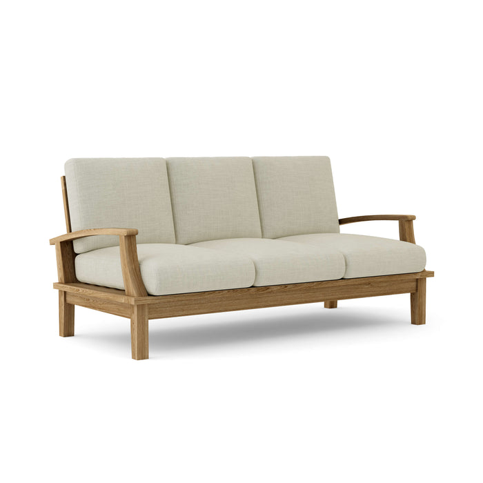 Anderson Teak Sofa Natural Anderson Teak Brianna Outdoor Wood Deep Seating Sofa