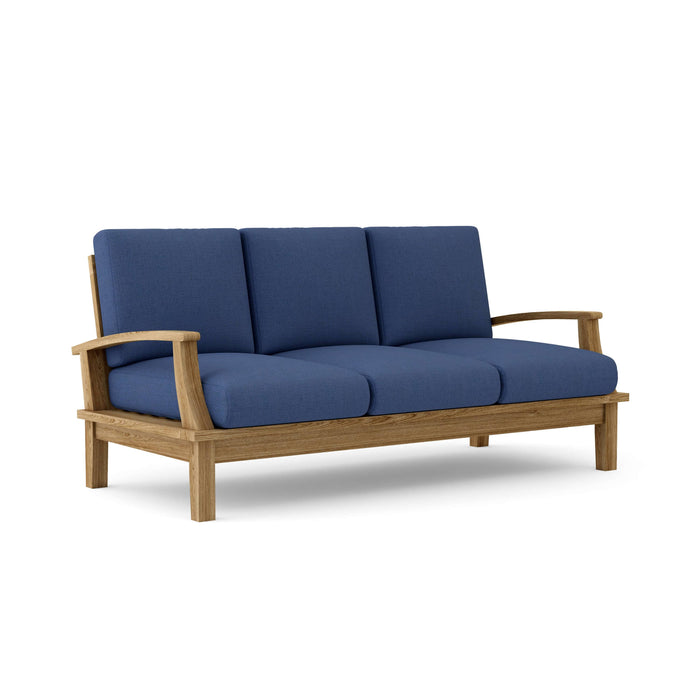 Anderson Teak Sofa Navy Anderson Teak Brianna Outdoor Wood Deep Seating Sofa