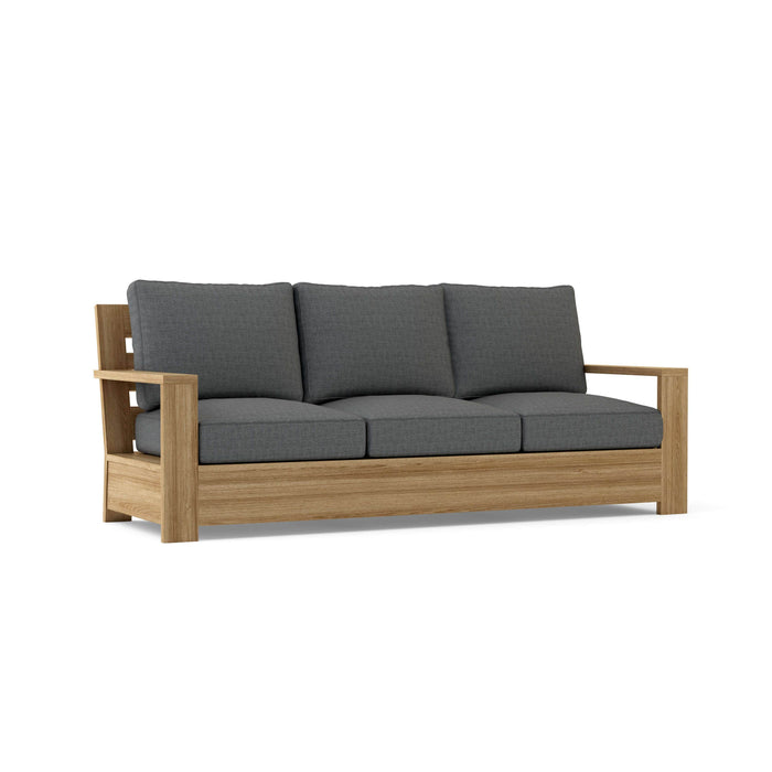 Anderson Teak Sofa/Sectional Charcoal Anderson Teak Madera Outdoor Wood Deep Seating Sofa