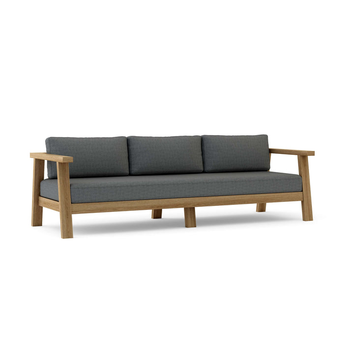 Anderson Teak Sofa/Sectional Charcoal Anderson Teak Palermo Outdoor Wood Deep Seating Sofa