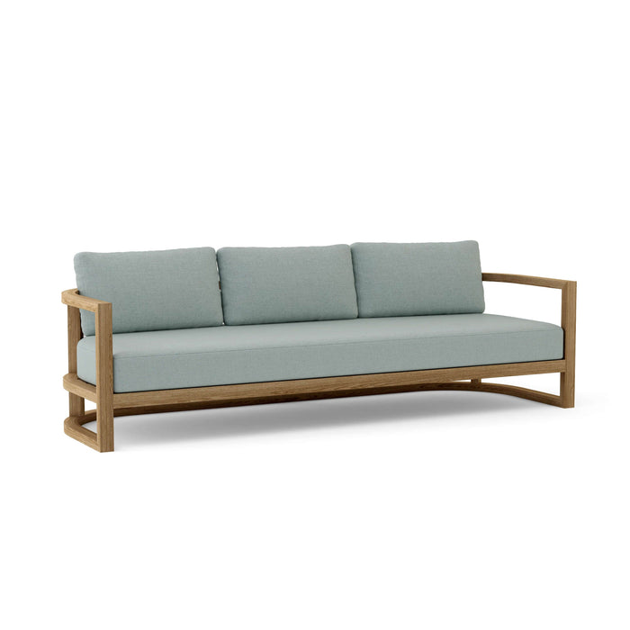 Anderson Teak Sofa/Sectional Mist Anderson Teak Junus Outdoor Wood Deep Seating 3-Seat Sofa