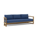 Anderson Teak Sofa/Sectional Navy Anderson Teak Junus Outdoor Wood Deep Seating 3-Seat Sofa