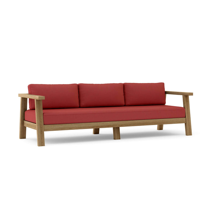 Anderson Teak Sofa/Sectional Pomegranate Anderson Teak Palermo Outdoor Wood Deep Seating Sofa