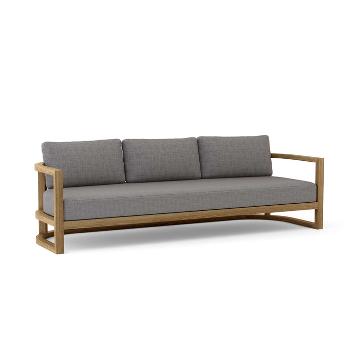 Anderson Teak Sofa/Sectional Slate Anderson Teak Junus Outdoor Wood Deep Seating 3-Seat Sofa