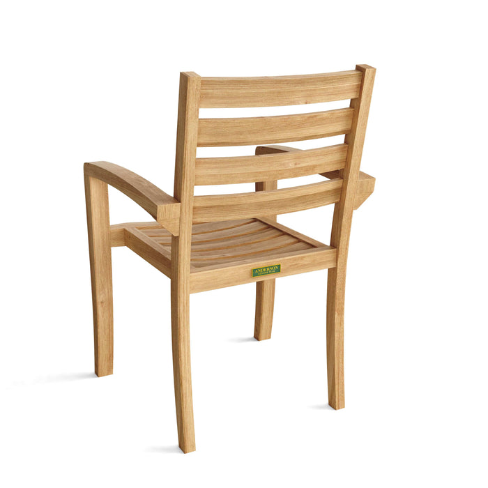 Anderson Teak Stacking Chair Anderson Teak Honey Golden Brown Catalina Stacking Armchair (4 pcs)