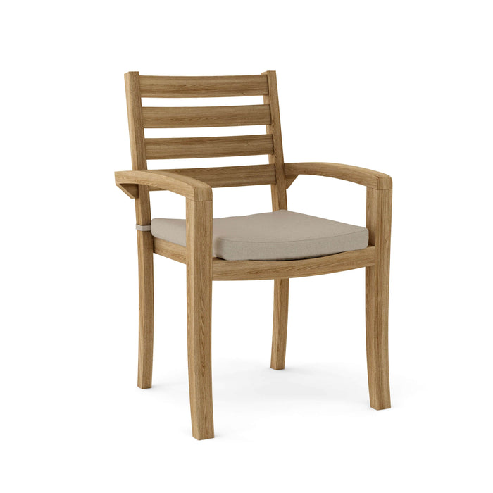 Anderson Teak Stacking Chair Ash Anderson Teak Honey Golden Brown Catalina Stacking Armchair (4 pcs)