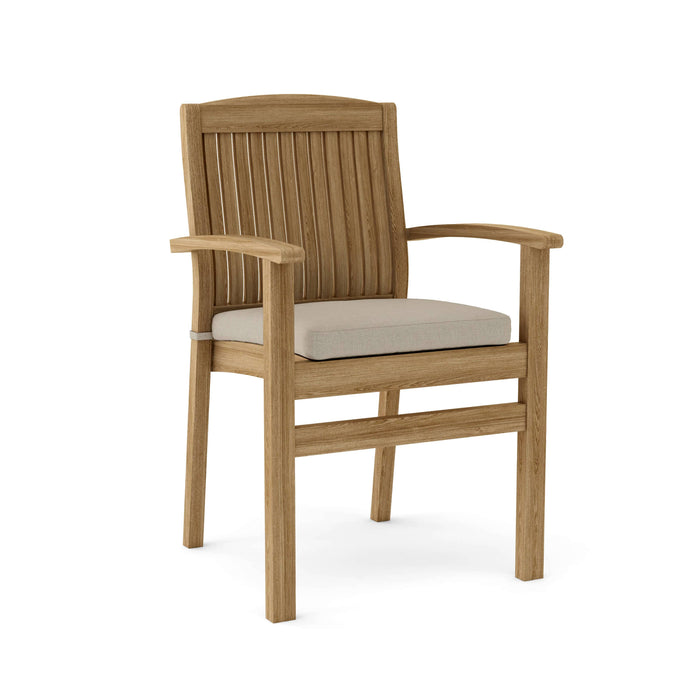 Anderson Teak Stacking Chair Ash Anderson Teak Honey Golden Brown Sahara Stacking Armchair (4 pcs)