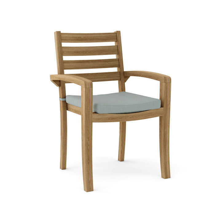 Anderson Teak Stacking Chair Mist Anderson Teak Honey Golden Brown Catalina Stacking Armchair (4 pcs)