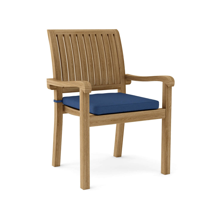 Anderson Teak Stacking Chair Navy Anderson Teak Honey Golden Brown Aspen Stacking Armchair (4 pcs)