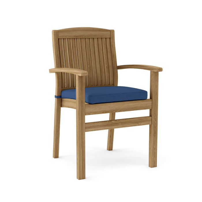 Anderson Teak Stacking Chair Navy Anderson Teak Honey Golden Brown Sahara Stacking Armchair (4 pcs)