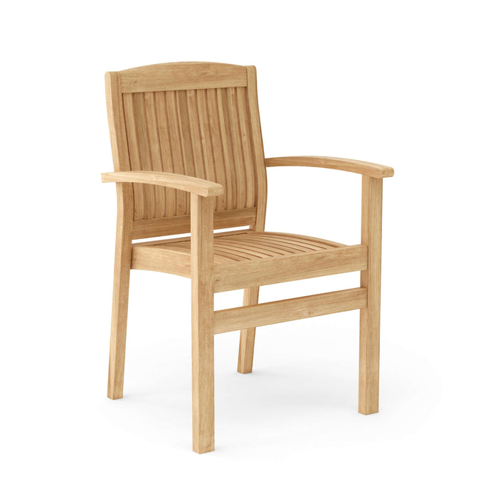 Anderson Teak Stacking Chair None Anderson Teak Honey Golden Brown Sahara Stacking Armchair (4 pcs)